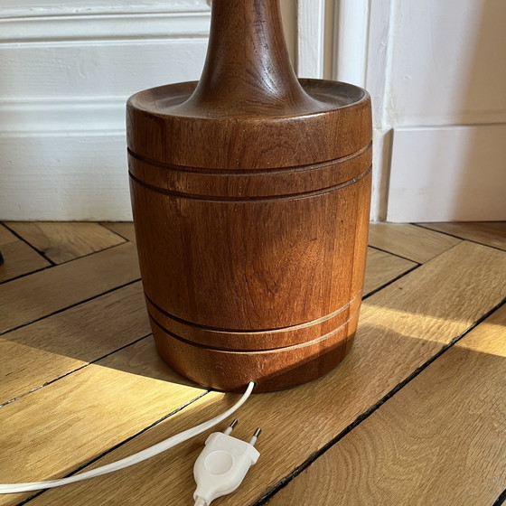 Image 1 of Vintage Scandinavian floor lamp in teak and brass, Tranås Stilarmatur, Sweden, 1960s