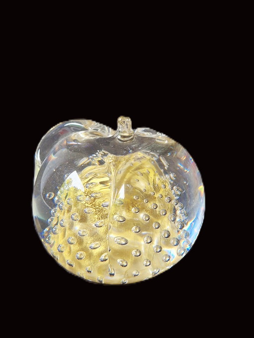 FM Konstglas - Solid apple with gold dust