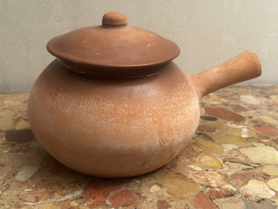 Image 1 of Poêlon vintage en terre cuite 