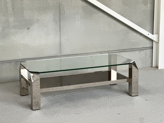 Vintage Coffeetable by Belgochrom – Tavolini da caffè, Chrome, Glass (photo 8 of 8)