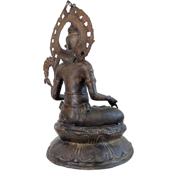 Statua in Bronzo Avalokiteshvara / Padmapani – Stile Giavanese-Buddhista – Sculture, Bronze (photo 4 of 8)