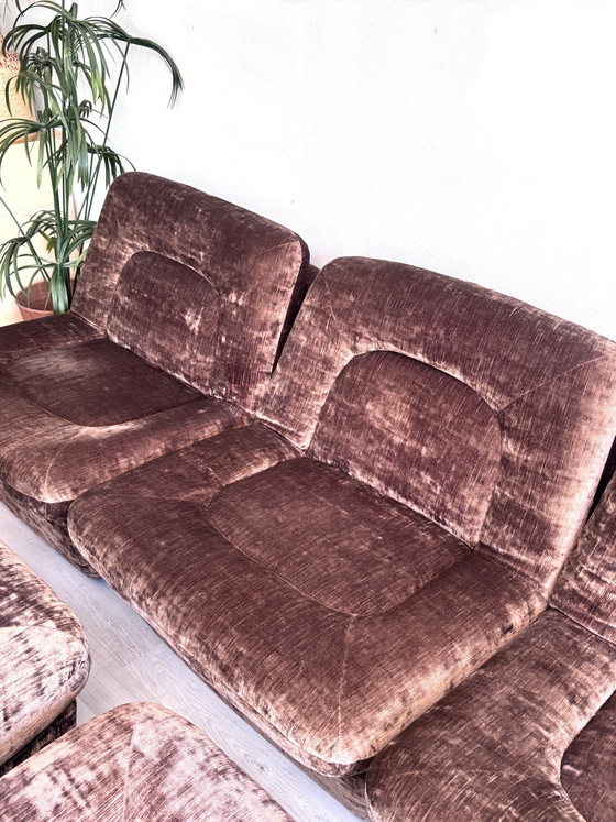 Image 1 of Modulaire vintage lounge set – jaren 70 – velvet