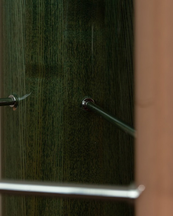 Image 1 of Vintage Saporiti Italia Dining Table – Enamel Column Base –  Postmodern 1980s