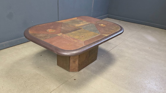 Image 1 of Brutalist Kingma style coffee table, 1970s