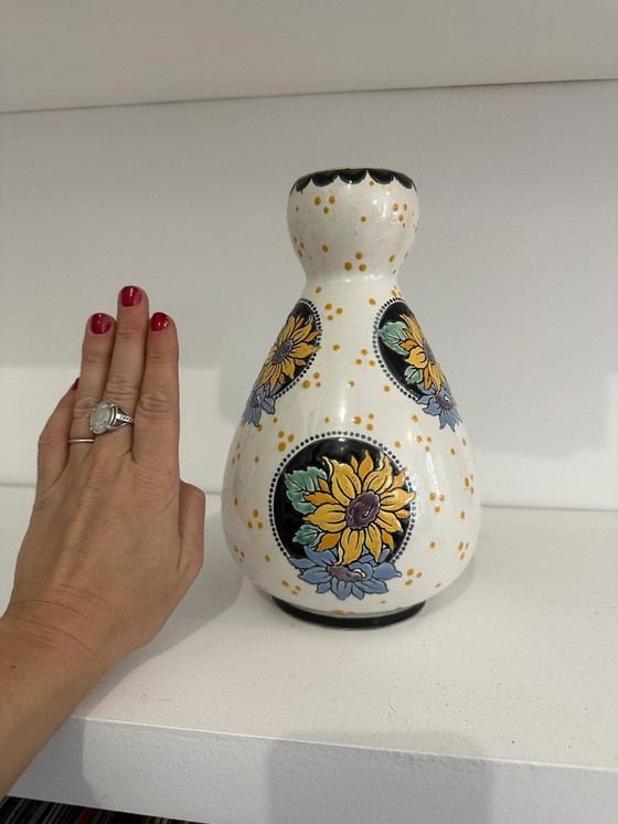 Image 1 of Jarrón de cerámica esmaltada - Charles CATTEAU para KERAMIS