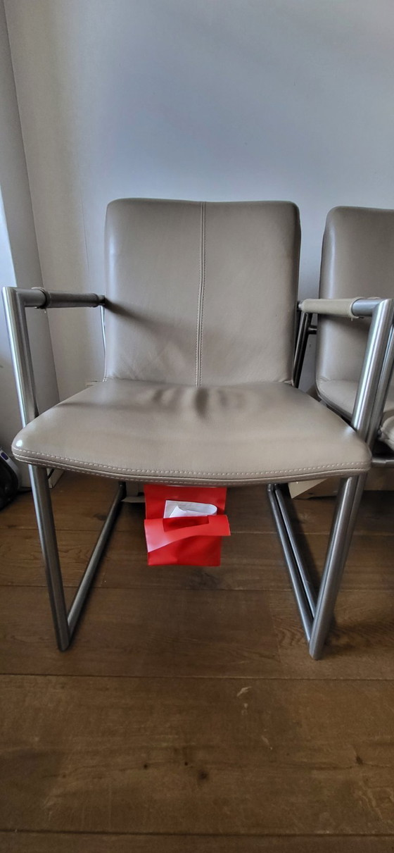 Image 1 of Set aus 6 originalen Habufa Catania Esszimmerstühlen aus Rindsleder