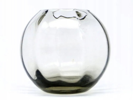 Art Deco Vase from Niemen Glassworks, Poland, 1930s, Grey (photo 3 of 10)