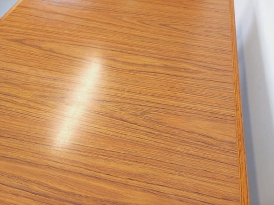 Image 1 of Rectangular dining table in vintage Scandinavian style, made of teak and melamine, from the 1950s and 60s.