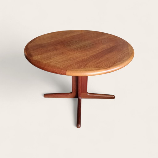 Vintage Danish teak extendable round dining table