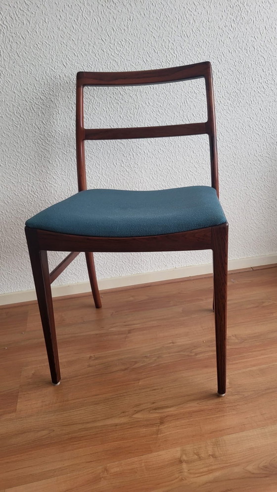 Image 1 of 4x Scandinavian design dining chair made of rosewood