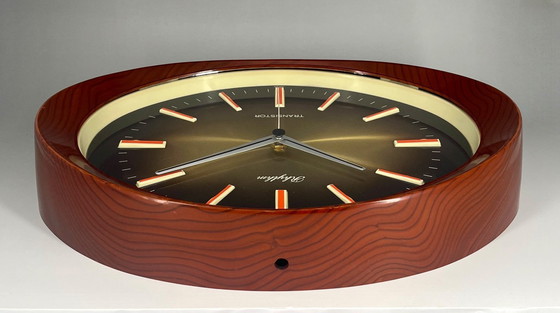 Image 1 of Orologio da parete Rhythm Japan – Design Mid-Century/Space-Age – Quarzo silenzioso – Vintage