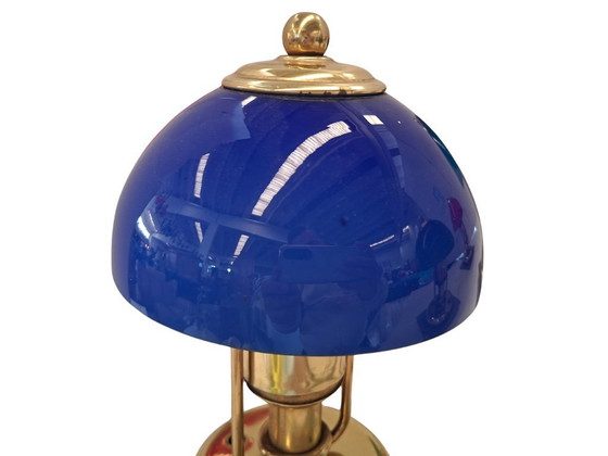 Image 1 of Set di 5 Lampade Vintage stile Nautico – Ottone e Vetro Colorato – 23cm