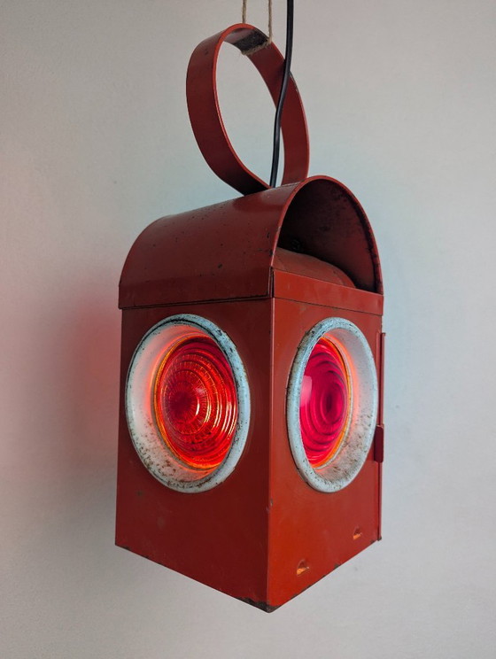 Image 1 of Original Chalwyn Railway Lantern – Converted into a Pendant Lamp | England