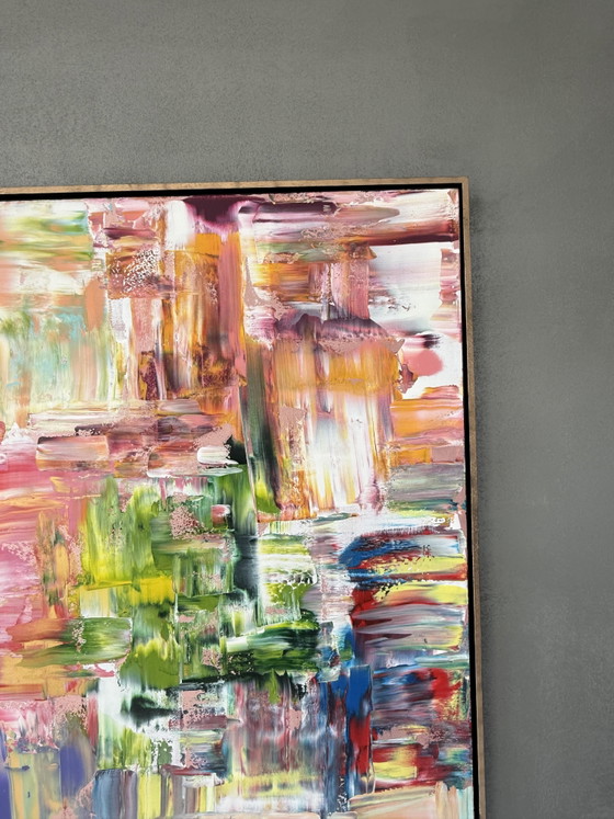 Image 1 of Cuadro/obra de arte de gran tamaño (140 x 100 cm) con marco flotante incluido.