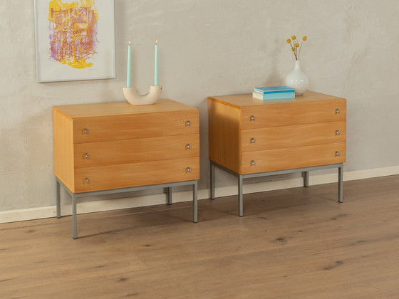 Image 1 of 2x Nachtkastje met laden, 1960