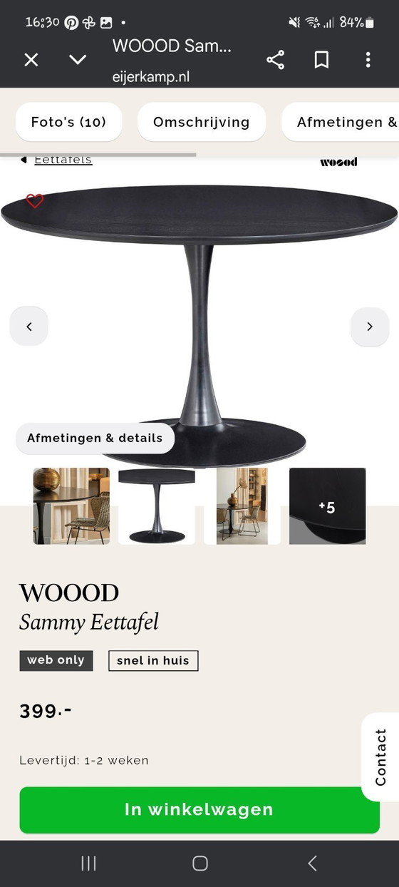 Image 1 of Wood dining table Sammy