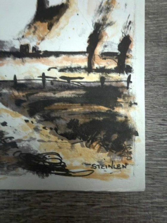 Image 1 of Lot de 2 estampes originales signées – Steinlen & J.C. Lalouette – XXe siècle