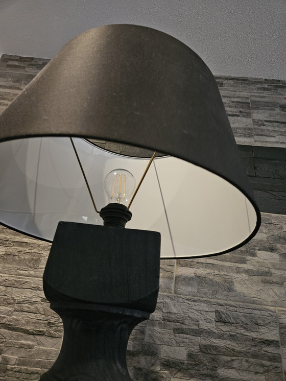 Image 1 of Lámpara de pie XXL sólida y de alta calidad en estilo balaustre | Madera noble