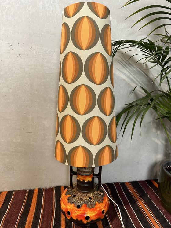 Image 1 of Vintage XL Fat Lava Vloerlamp - keramiek