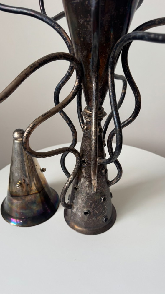 Image 1 of Versilberter Driade-Kerzenständer „Simon“ – Borek Sipek – 7-armiger Designklassiker