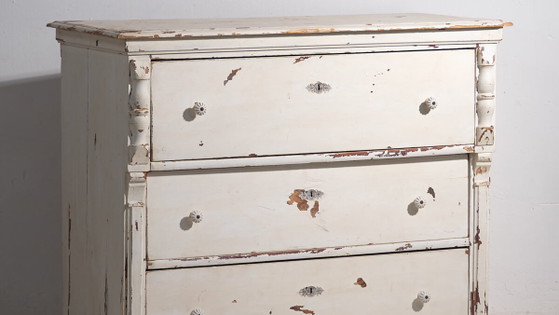 Antique white Provencal style chest of drawers (c.1920) #44 (photo 3 of 40)