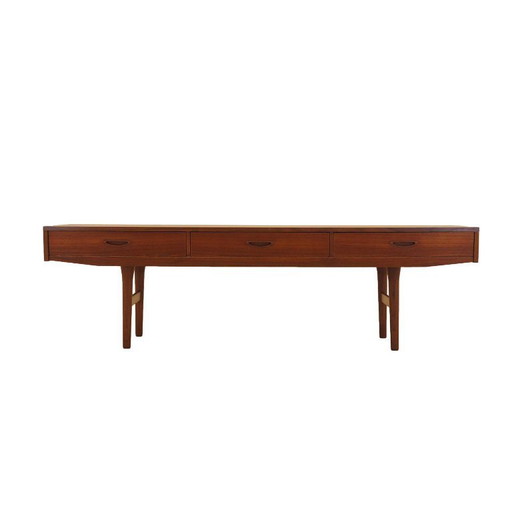 Buffet bas en teck, design danois, années 1960, fabriqué au Danemark