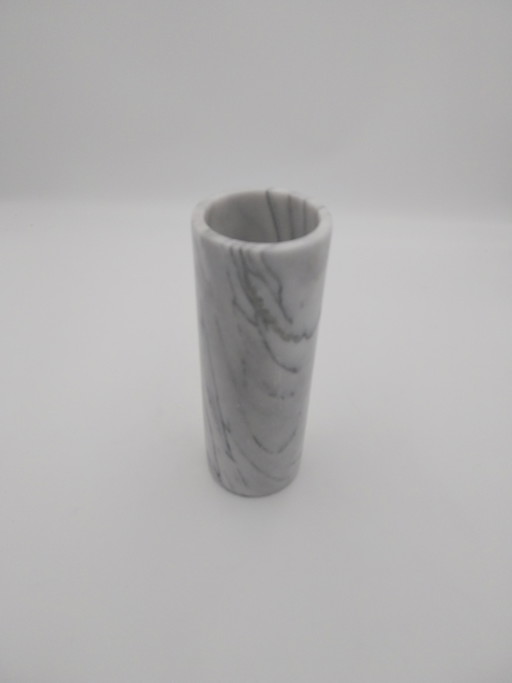 1 x marble vase Italy 1970s 23cm high 8cm diameter