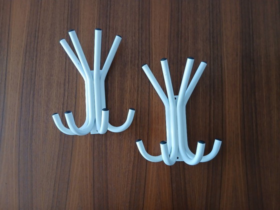Wall coat rack (2) – 1980s Design – Vintage – Metal (photo 2 of 6)