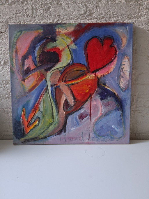 Heart Beat,intuitive,acrylique