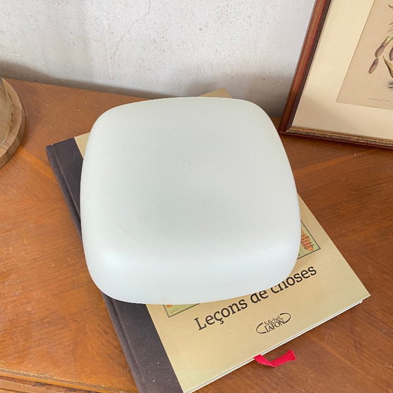 Large square ceiling light or wall lamp 25 cm matte white glass (photo 2 of 9)