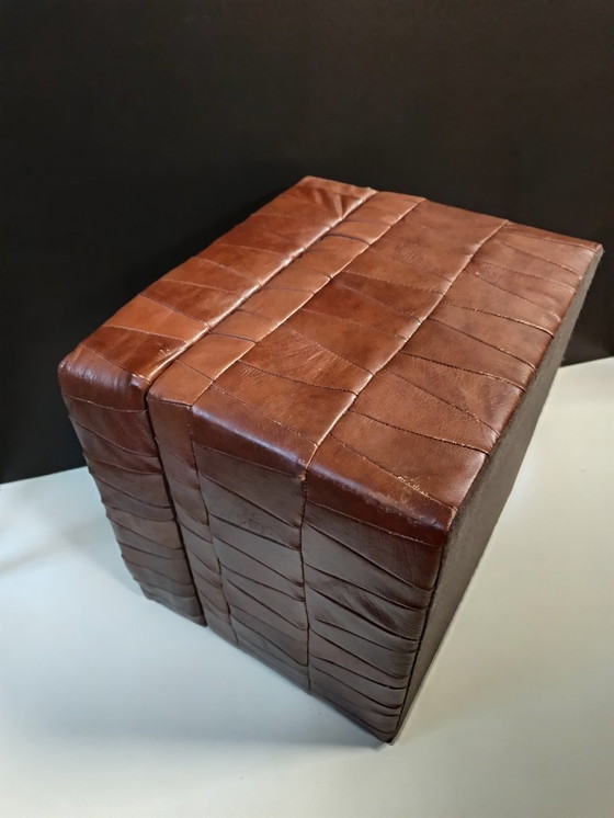 Image 1 of Vintage patchwork pouf / chest de Sede