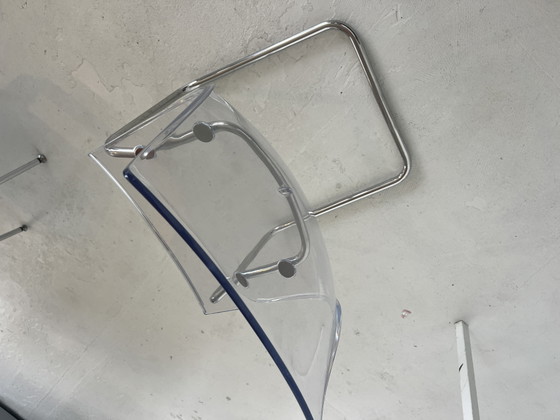 Image 1 of IKEA Tobias Design Buisframe Sgabello - Trasparente / Cromato
