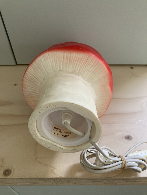 Image 1 of Heico Mushroom Lamp Red