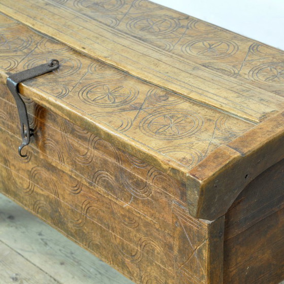 Image 1 of Antique Shepherd’s Chest, 1850’s