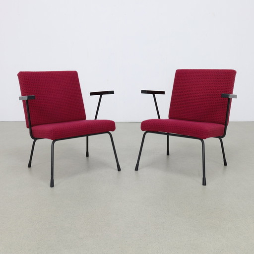 2x Fauteuil Gispen 1401 Wim Rietveld, 1960s (Setprijs)