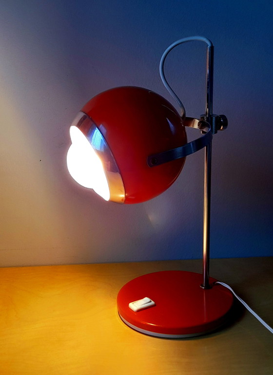 Image 1 of Orange Eyeball Lamp