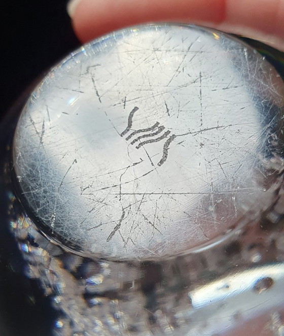 Image 1 of Two vintage glass objects / paperweights by Siem vd Marel, Royal Leerdam.