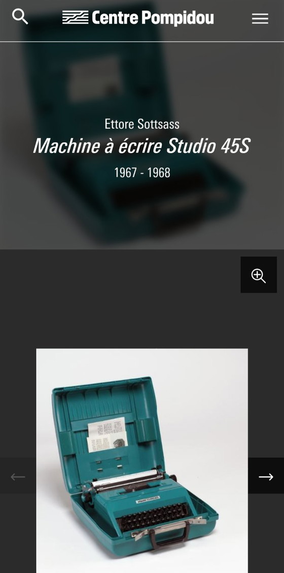 Image 1 of Studio 45 typemachine van Ettore Sottsass voor Olivetti 1967