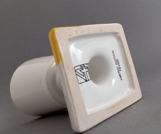 Image 1 of Juraj Mihalik postmodern/pop art footed cup - Art4 Ergo Keramik 1980s