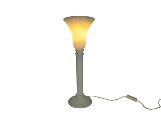 Image 1 of Alabaster - Uplighter - Pegasam - Kellamp - Spain - 1970s