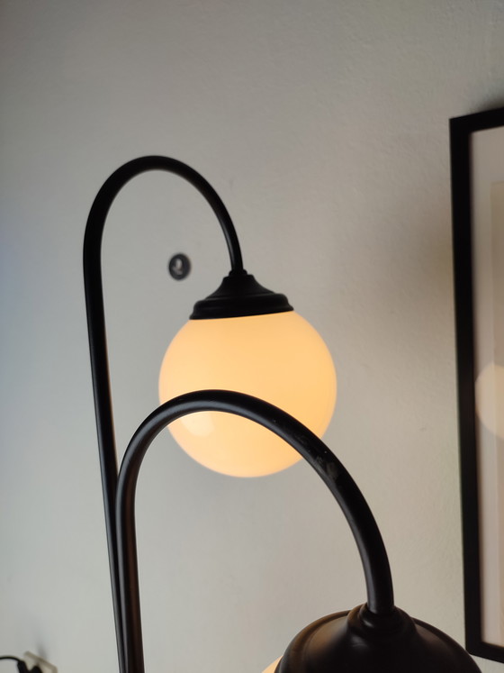 Image 1 of Space Age Floor lamp waterfall spheres 1970s black