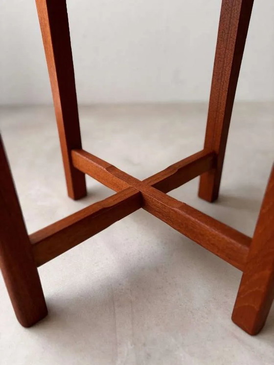 Image 1 of Danish solid teak side table 1960s