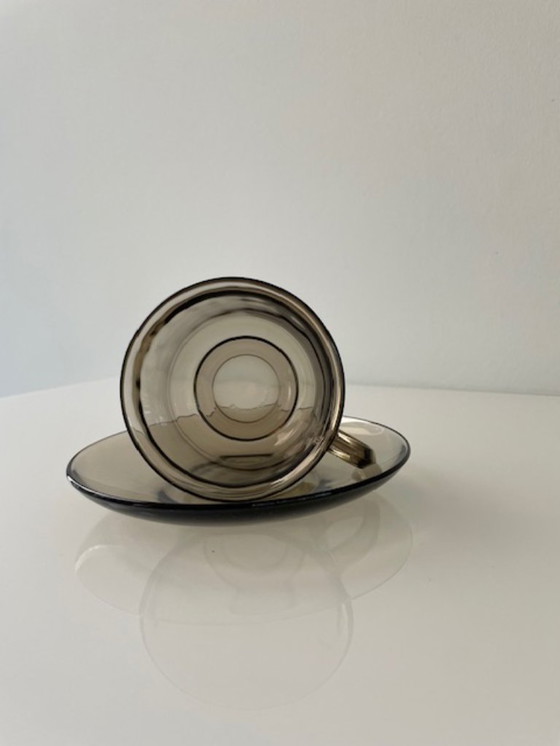 Image 1 of 4 tazze e piattini vintage Arcoroc | Francia anni '70 | 150 ml