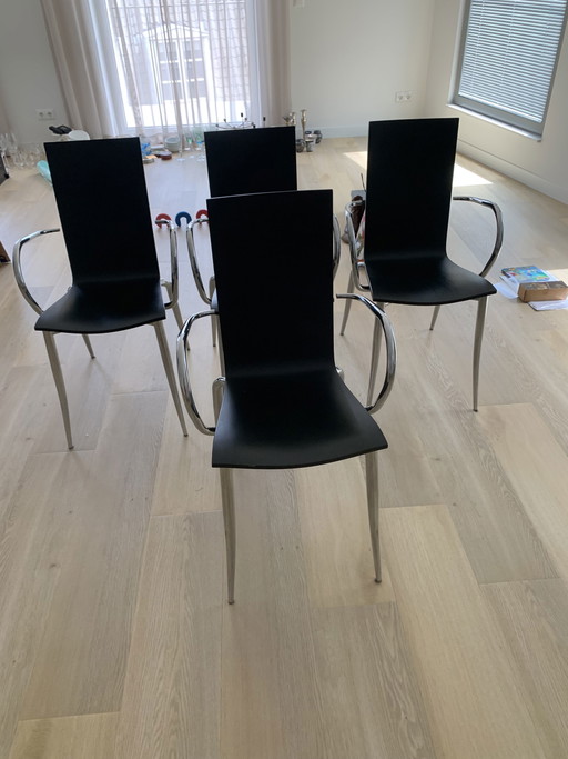 4x sedia Driade Olly Tango di Philippe Starck