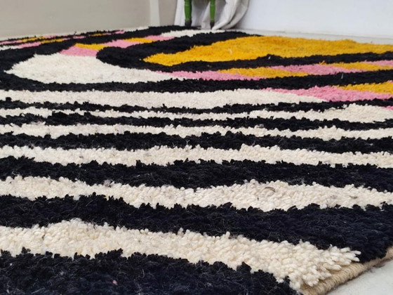 Image 1 of Marokkanischer Teppich aus Naturleinen, 250 x 150 cm