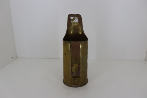 Beautiful Trench Art Pitcher (1942) – British WWII Shell Art / Trench Art – beeldhouwkunst, Other, Bronze (photo 2 of 7)