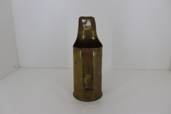 Prachtige Trench Art Schenkkan (1942) – Britse WO2 Hulzenkunst / Loopgravenkunst – Beeldhouwkunst, Other (photo 2 of 7)
