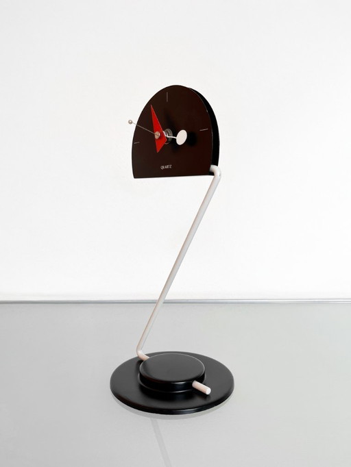Vintage 80s Nicolai Canetti design table clock