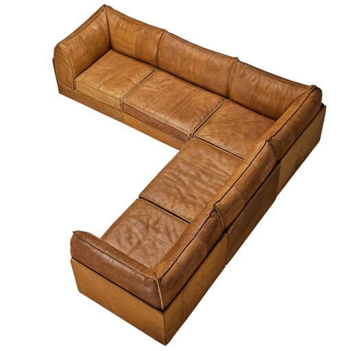 De Sede DS-88 Canapé modulable Landscape en cuir Cognac Tan, Suisse années 1970