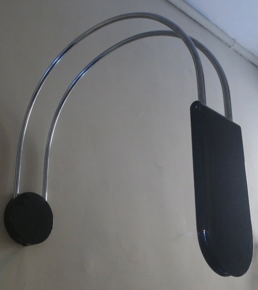 Mid-Century Modern boogvormige wandlamp van Bruno Gecchelin voor Skipper and Pollux, Italië, jaren 70.